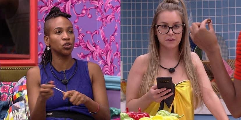 Carla Diaz vence Karol Conká na Prova do Anjo - Foto: Reprodução / Globo Carla Diaz vence Karol Conká na Prova do Anjo - Foto: Reprodução / Globo