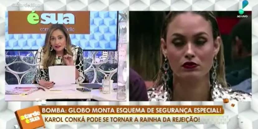 Sonia Abrão detonando Karol Conká às câmeras (Foto: Reprodução / Rede TV!) Sonia Abrão detonando Karol Conká às câmeras (Foto: Reprodução / Rede TV!)