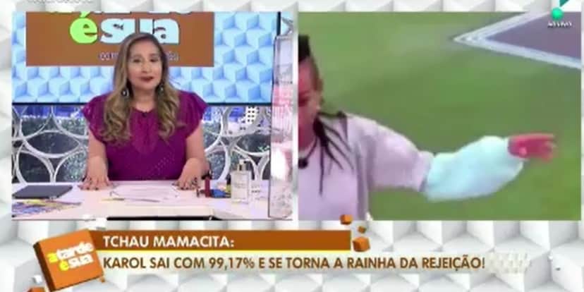 Sonia Abrão bateu na bancada e detonou Karol Conká (Foto: Reprodução / Rede TV!) Sonia Abrão bateu na bancada e detonou Karol Conká (Foto: Reprodução / Rede TV!)