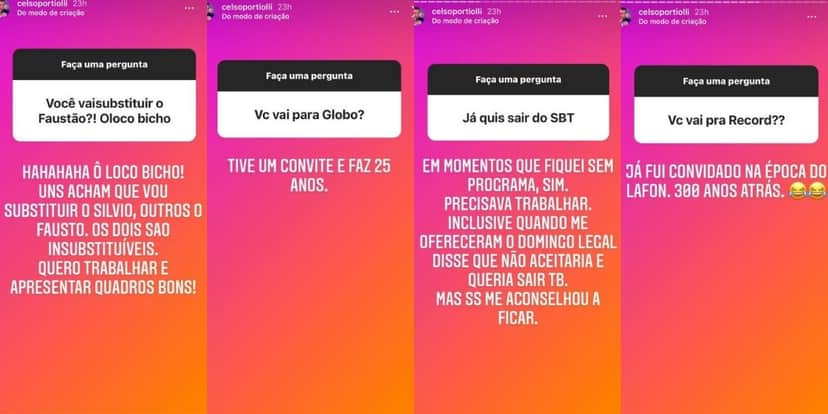 Celso Portilli fala de saída do SBT, diz o que ouviu de Silvio e assume sobre lugar de Faustão: “Recebi um convite” Celso Portilli fala de saída do SBT, diz o que ouviu de Silvio e assume sobre lugar de Faustão: “Recebi um convite”