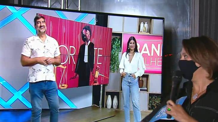 Catia Fonseca conversou com Zeca Camargo ao vivo na Band (Foto: Divulgação) Catia Fonseca conversou com Zeca Camargo ao vivo na Band (Foto: Divulgação)