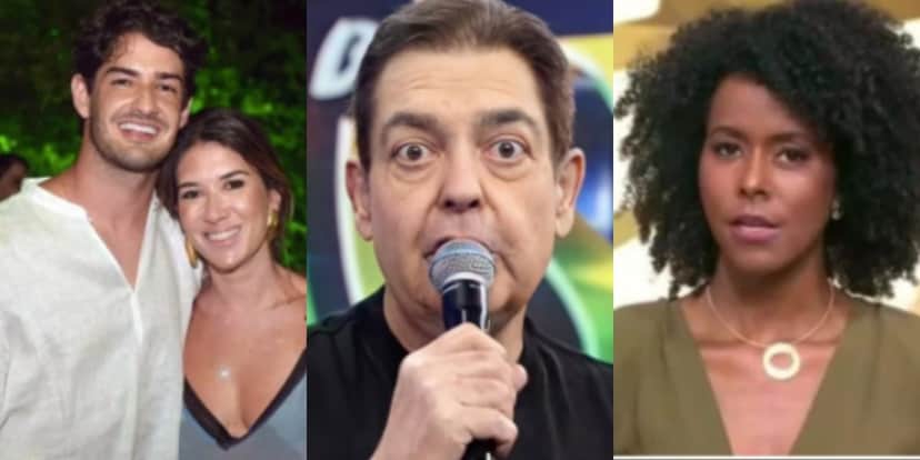 Pato, Rebeca Abravanel, Faustão e Maju Coutinho (Reprodução) 
