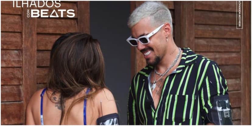 Anitta e Lipe Ribeiro no reality Ilhados com Beats - Foto: Reprodução Anitta e Lipe Ribeiro no reality Ilhados com Beats - Foto: Reprodução