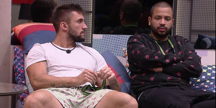 Projota e Arthur no BBB21 (Foto: Reprodução) Projota e Arthur no BBB21 (Foto: Reprodução)