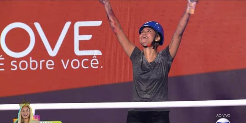Sarah vence prova do líder no BBB21 (Foto: Reprodução) Sarah vence prova do líder no BBB21 (Foto: Reprodução)