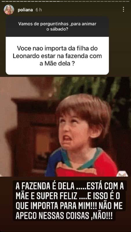 Poliana Rocha não gostou nenhum pouco de uma pergunta sobre a ex de Leonardo Poliana Rocha não gostou nenhum pouco de uma pergunta sobre a ex de Leonardo