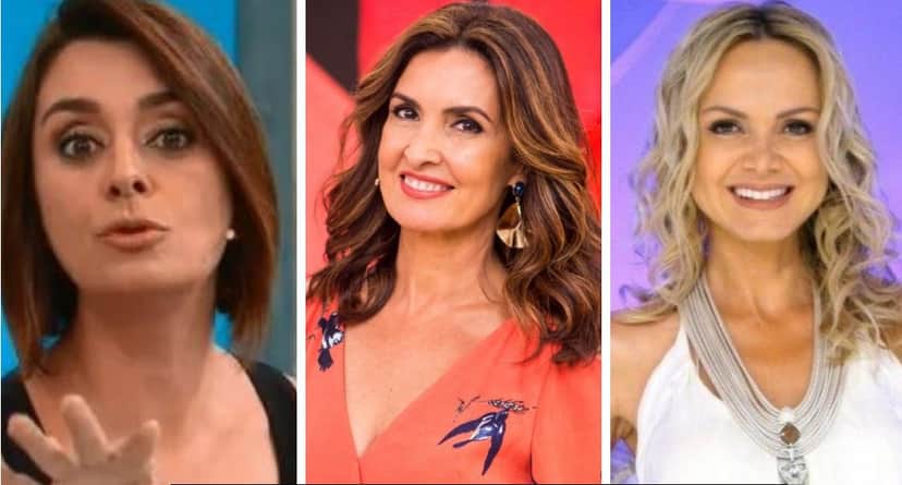 Catia Fonseca, Fátima Bernardes e Eliana (Reprodução) Catia Fonseca, Fátima Bernardes e Eliana (Reprodução)