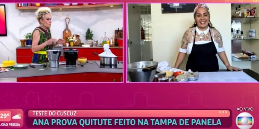 Mãe de Gil, do "BBB21", ensina prato no "Mais Você" (Reprodução) Mãe de Gil, do "BBB21", ensina prato no "Mais Você" (Reprodução)