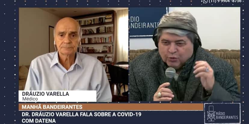 Drauzio Varella e Datena em entrevista (Foto: Reprodução) Drauzio Varella e Datena em entrevista (Foto: Reprodução)