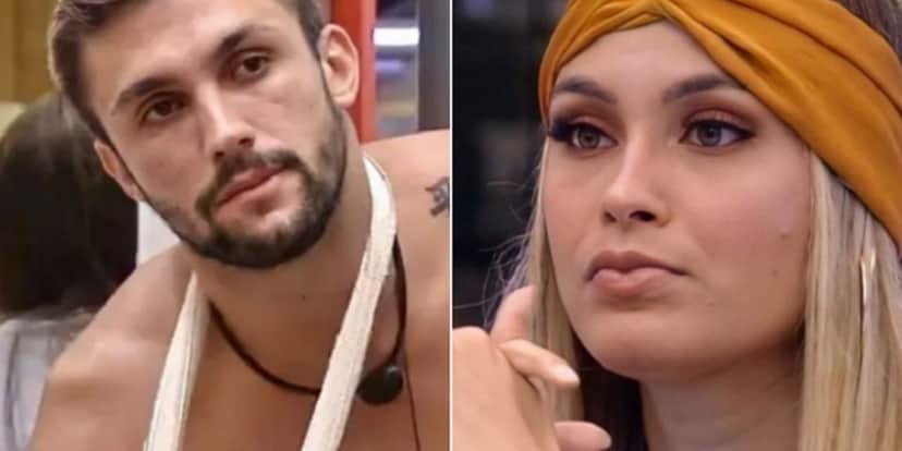 Sarah e Arthur no BBB21 (Foto: Reprodução/Globo) Sarah e Arthur no BBB21 (Foto: Reprodução/Globo)