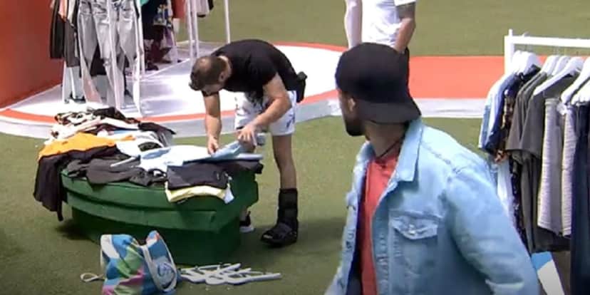 Caio e Arthur durante ação no BBB21 (Foto: Reprodução) Caio e Arthur durante ação no BBB21 (Foto: Reprodução)