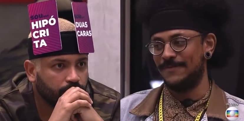 Projota e João Luiz no BBB21 (Foto: Reprodução) Projota e João Luiz no BBB21 (Foto: Reprodução)