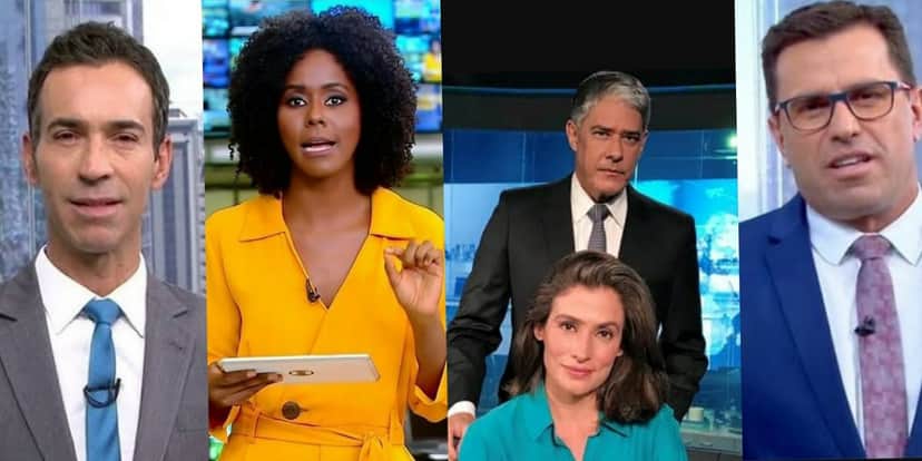 Bocardi, Tralli, Maju, Renata e Bonner: Qual é o salário milionários dos âncoras da Globo (Foto: Reprodução) Bocardi, Tralli, Maju, Renata e Bonner: Qual é o salário milionários dos âncoras da Globo (Foto: Reprodução)