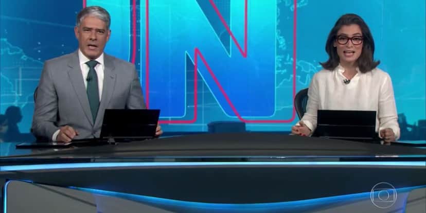 William Bonner e Renata Vasconcellos no "Jornal Nacional" (Foto: Reprodução/TV Globo) William Bonner e Renata Vasconcellos no "Jornal Nacional" (Foto: Reprodução/TV Globo)