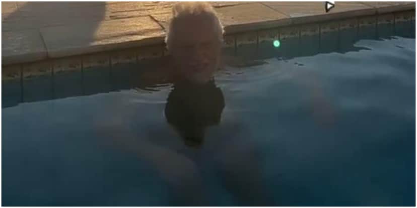 Carlos Alberto de Nóbrega dentro da piscina - Foto: Reprodução Carlos Alberto de Nóbrega dentro da piscina - Foto: Reprodução