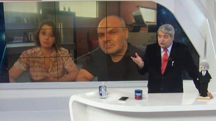 Catia Fonseca e Rodrigo Riccó no "Brasil Urgente" (Foto: Reprodução/Band) Catia Fonseca e Rodrigo Riccó no "Brasil Urgente" (Foto: Reprodução/Band)