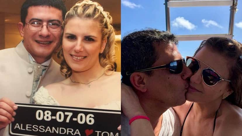 Tom Veiga e sua ex-mulher Alessandra (Reprodução) Tom Veiga e sua ex-mulher Alessandra (Reprodução)