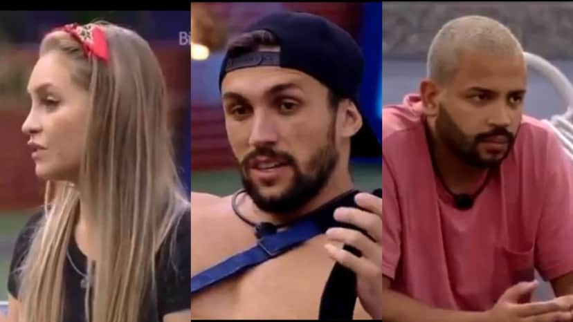 Carla Diaz, Arthur e Projota no BBB21 (Foto: Reprodução/Globo) Carla Diaz, Arthur e Projota no BBB21 (Foto: Reprodução/Globo)