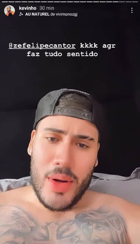 Kevinho se expôs ao falar de Zé Felipe (Foto: Reprodução/ Instagram) Kevinho se expôs ao falar de Zé Felipe (Foto: Reprodução/ Instagram)