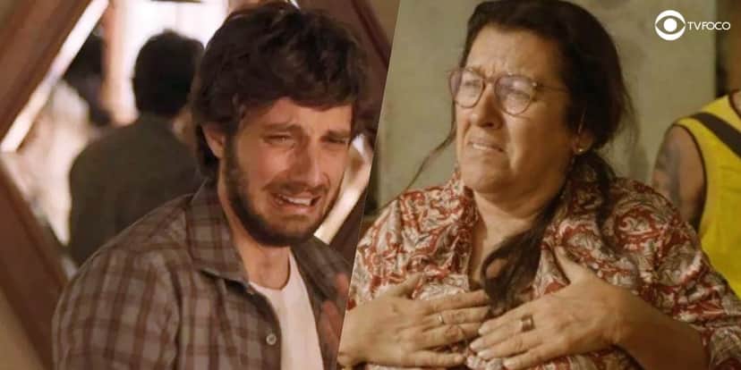 Foto montagem de Lurdes e Domênico de Amor de Mãe Foto montagem de Lurdes e Domênico de Amor de Mãe