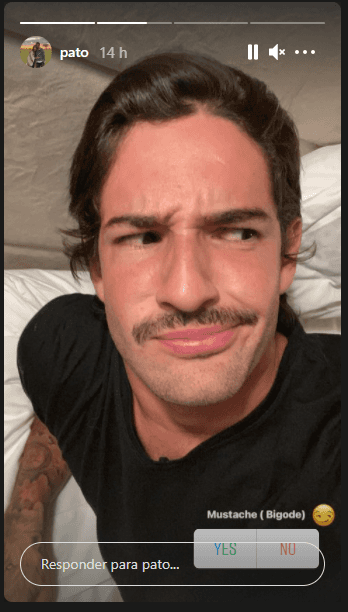 Pato faz bigode e pergunta a opinião do público (Foto: Reprodução) Pato faz bigode e pergunta a opinião do público (Foto: Reprodução)
