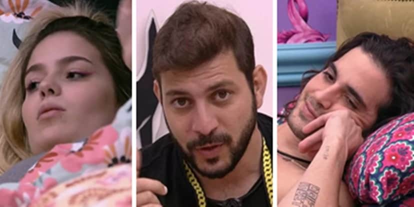Viih Tube, Caio e Fiuk no BBB21 (Imagem: Montagem/TV Foco) Viih Tube, Caio e Fiuk no BBB21 (Imagem: Montagem/TV Foco)