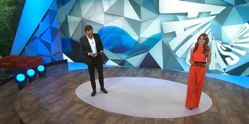 Tadeu Schmidt e Poliana Abritta (Foto: Reprodução/Globo) Tadeu Schmidt e Poliana Abritta (Foto: Reprodução/Globo)