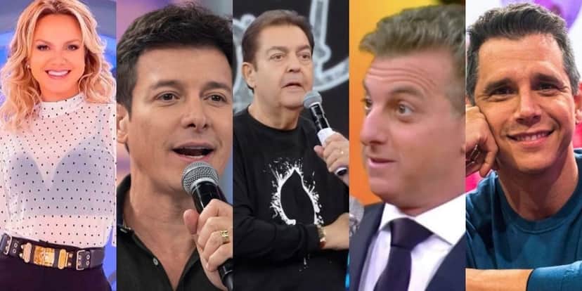 Eliana, Rodrigo Faro, Faustão, Luciano Huck e Márcio Garcia (Foto: Montagem) Eliana, Rodrigo Faro, Faustão, Luciano Huck e Márcio Garcia (Foto: Montagem)