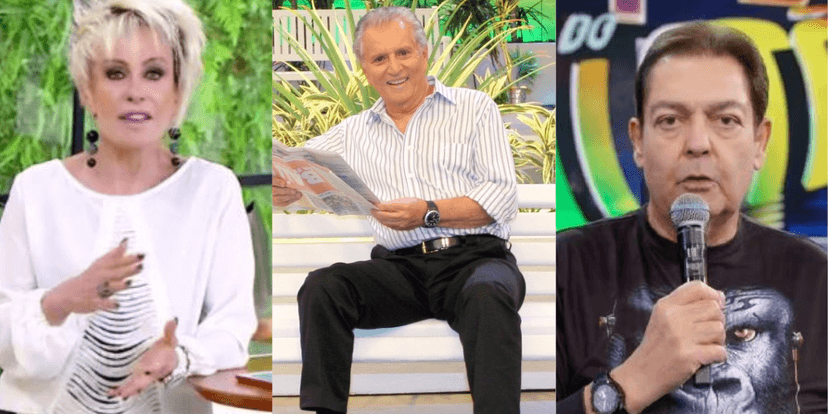 Ana Maria, Carlos Alberto e Faustão (Reprodução) Ana Maria, Carlos Alberto e Faustão (Reprodução)