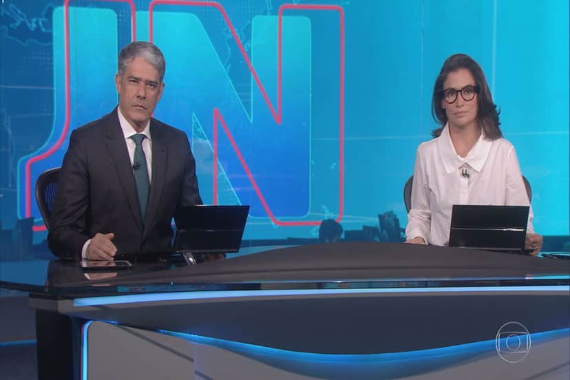 William Bonner e Renata Vasconcellos no Jornal Nacional (Foto: Divulgação) William Bonner e Renata Vasconcellos no Jornal Nacional (Foto: Divulgação)