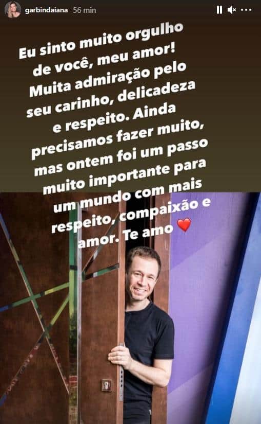 Diana Garbin elogiou Tiago Leifert por discurso no "BBB21" (Foto: Reprodução/Instagram) Diana Garbin elogiou Tiago Leifert por discurso no "BBB21" (Foto: Reprodução/Instagram)