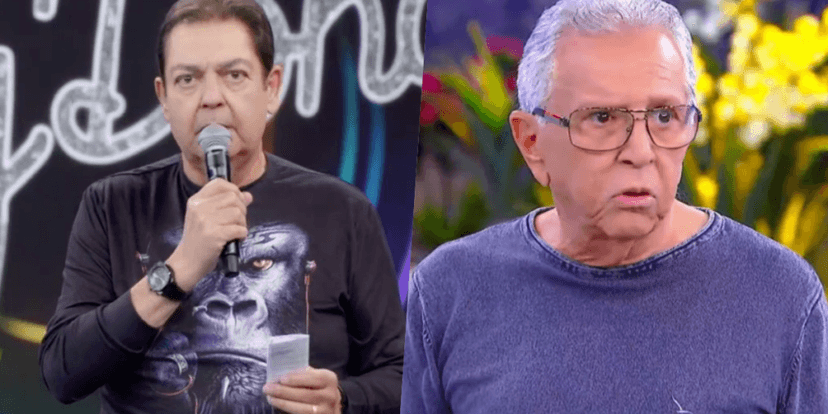 Faustão recebeu nome que era de Carlos Alberto no palco (Foto reprodução) Faustão recebeu nome que era de Carlos Alberto no palco (Foto reprodução)