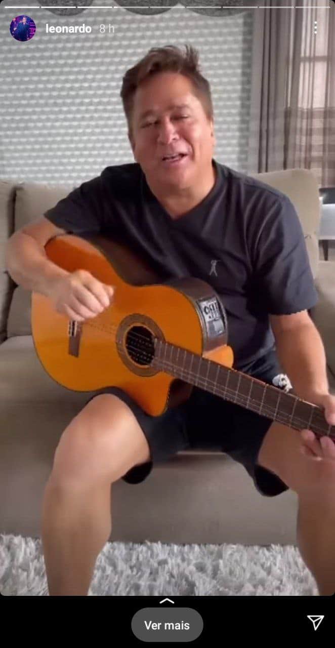 Leonardo fez questão de divulgar a música de Zé Felipe com Virgínia (Foto: Reprodução/ Instagram) Leonardo fez questão de divulgar a música de Zé Felipe com Virgínia (Foto: Reprodução/ Instagram)