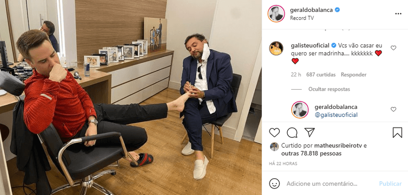 Luiz Bacci e Geraldo Luís são grandes amigos (Foto: Reprodução/ Instagram) Luiz Bacci e Geraldo Luís são grandes amigos (Foto: Reprodução/ Instagram)