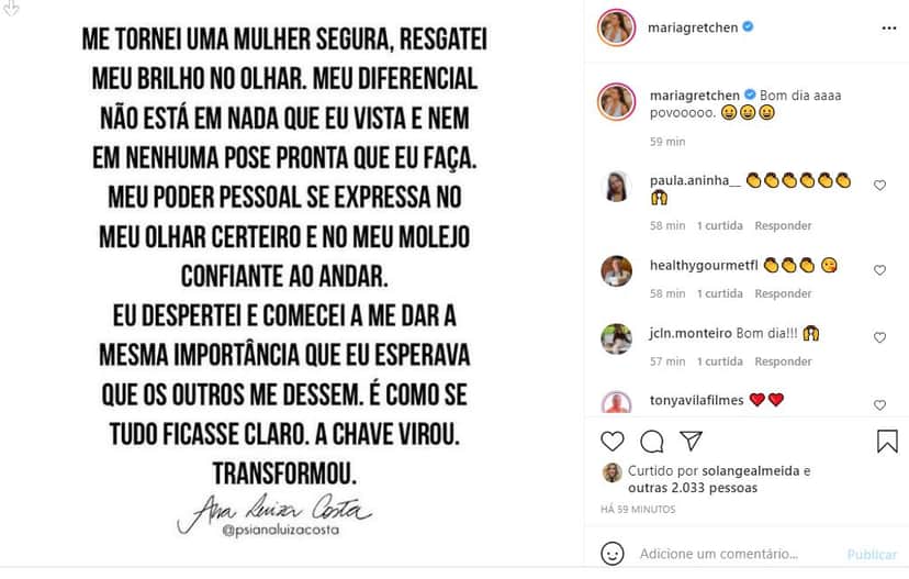 Gretchen manda recado nas redes sociais (Reprodução) Gretchen manda recado nas redes sociais (Reprodução)