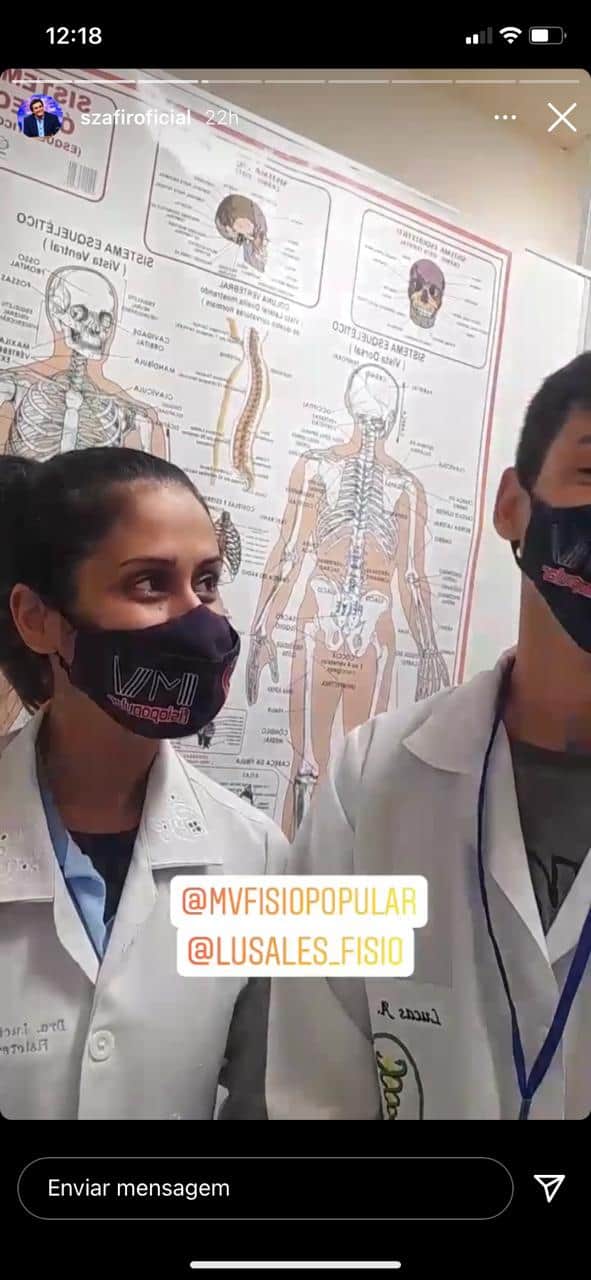 Luciano Szafir mostra recado de médicos (Reprodução) Luciano Szafir mostra recado de médicos (Reprodução)