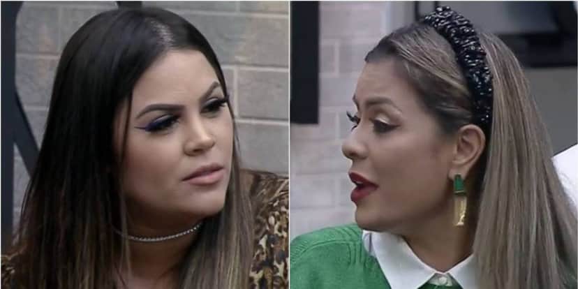 Barraco: Mari e Li Martins se desentenderam em programa ao vivo (Foto: Reprodução) Barraco: Mari e Li Martins se desentenderam em programa ao vivo (Foto: Reprodução)