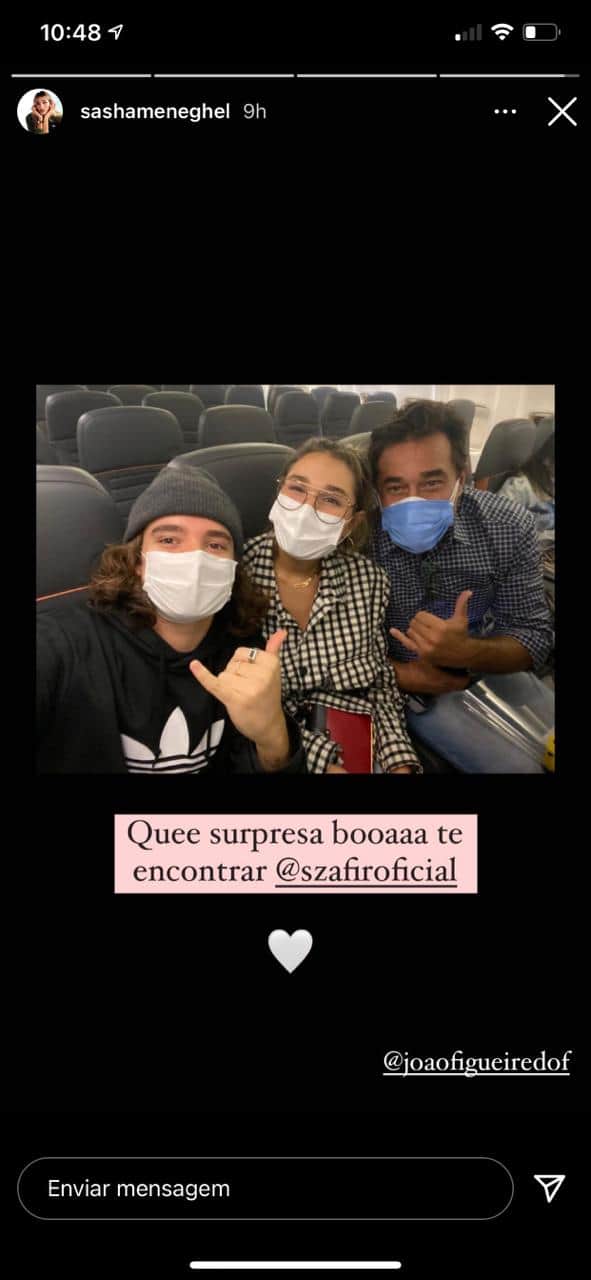 Sasha surge frente a frente com Luciano Szafir (Reprodução) Sasha surge frente a frente com Luciano Szafir (Reprodução)