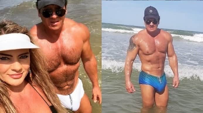 Apresentador do SBT tem foto na praia divulgada pela esposa e impressiona (Foto: Montagem/TV Foco) Apresentador do SBT tem foto na praia divulgada pela esposa e impressiona (Foto: Montagem/TV Foco)