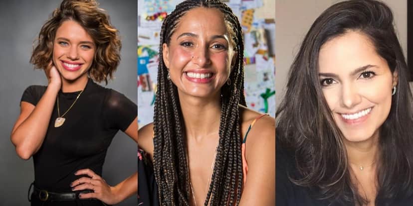 Bruna Linzmeyer, Camila Pitanga e Raquel Honorato assumiram sexualidade (Montagem: TV Foco) Bruna Linzmeyer, Camila Pitanga e Raquel Honorato assumiram sexualidade (Montagem: TV Foco)