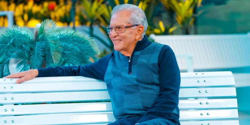 Carlos Alberto de Nóbrega nas gravações de "A Praça é Nossa" (Foto: Divulgação/SBT) Carlos Alberto de Nóbrega nas gravações de "A Praça é Nossa" (Foto: Divulgação/SBT)