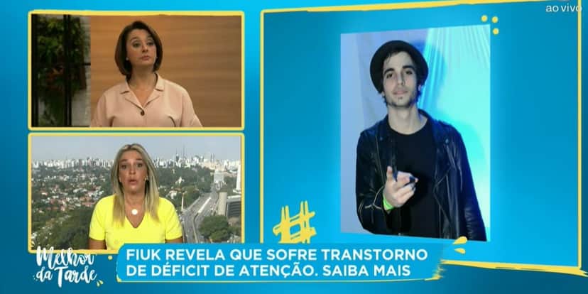 Catia Fonseca debatendo sobre a doença de Fiuk no Melhor da Tarde, na Band (Reprodução) Catia Fonseca debatendo sobre a doença de Fiuk no Melhor da Tarde, na Band (Reprodução)