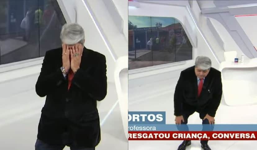 Datena passa mal (Reprodução) Datena passa mal (Reprodução)