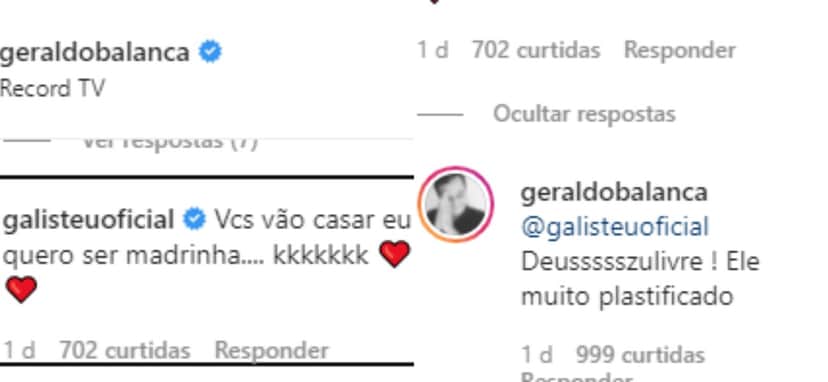 Adriane Galisteu deixou comentário curioso na postagem de Geraldo Luís Adriane Galisteu deixou comentário curioso na postagem de Geraldo Luís