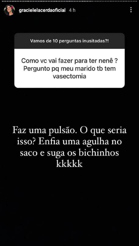 Graciele Lacerda falou sobre o procedimento que deve fazer para engravidar de Zezé (Foto: Reprodução/ Instagram) Graciele Lacerda falou sobre o procedimento que deve fazer para engravidar de Zezé (Foto: Reprodução/ Instagram)