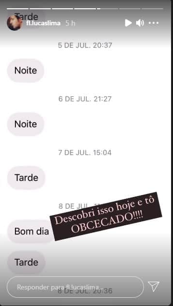 Lucas Lima expõe diversas mensagens recebidas diariamente (Foto: Reprodução/Instagram) Lucas Lima expõe diversas mensagens recebidas diariamente (Foto: Reprodução/Instagram)