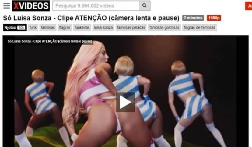 Luísa Sonza teve vídeo exposto em site pornô após polêmica com censura (Foto: Reprodução) Luísa Sonza teve vídeo exposto em site pornô após polêmica com censura (Foto: Reprodução)