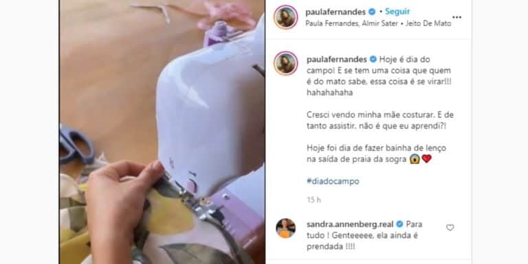 Sandra rasgou elogios à Paula Fernandes (Reprodução: Instagram) Sandra rasgou elogios à Paula Fernandes (Reprodução: Instagram)