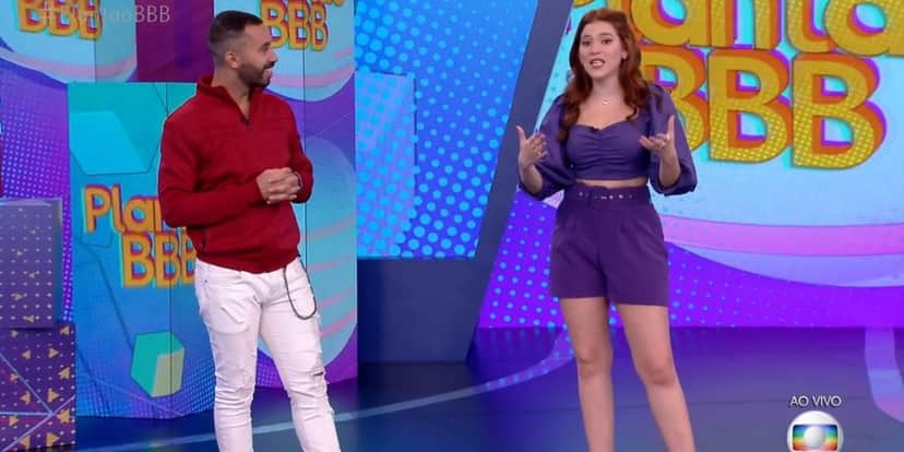Gil e Ana Clara estouraram a audiência com o "Plantão BBB" (Foto: Reprodução/TV Globo) Gil e Ana Clara estouraram a audiência com o "Plantão BBB" (Foto: Reprodução/TV Globo)