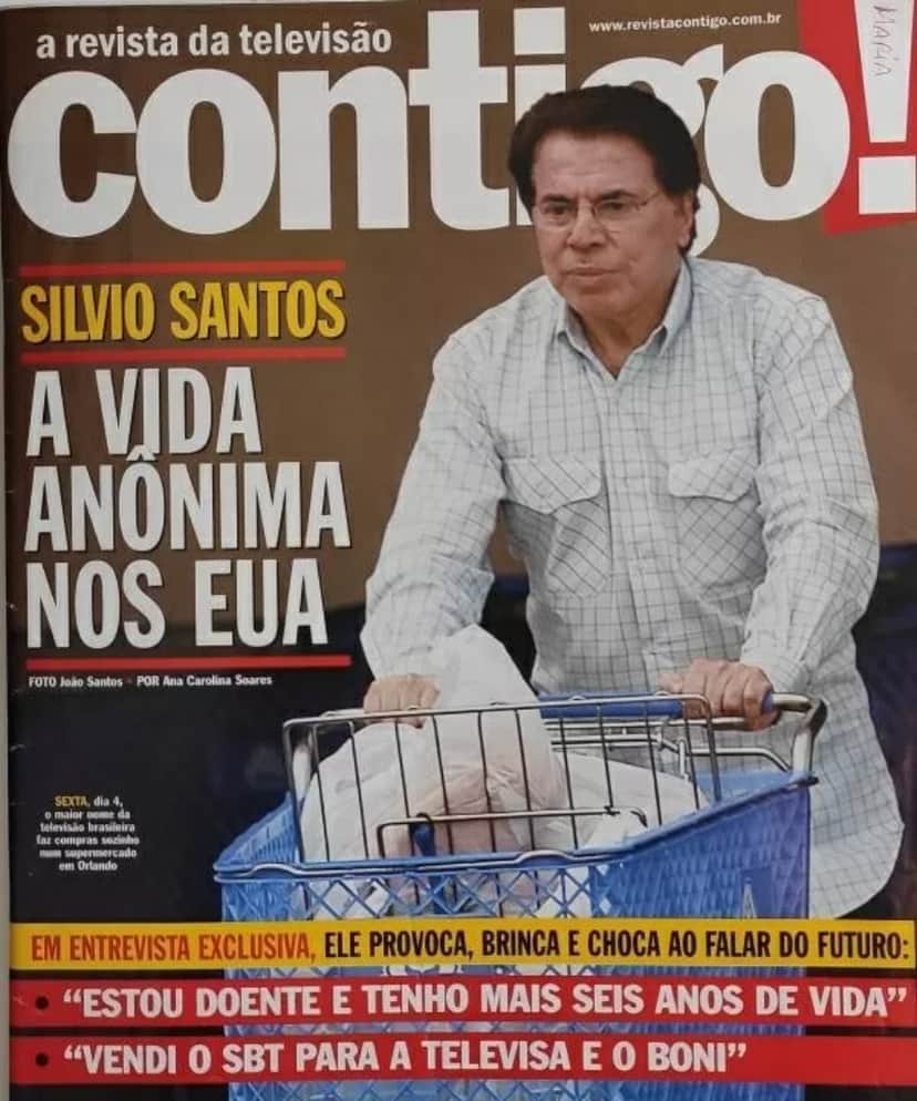 Capa da revista Contigo! sobre Silvio Santos (Foto: Reprodução/Splash) Capa da revista Contigo! sobre Silvio Santos (Foto: Reprodução/Splash)